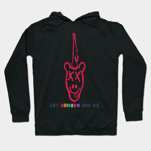 Grunge Unicorn : Eat Rainbow and Die Hoodie by pelagio